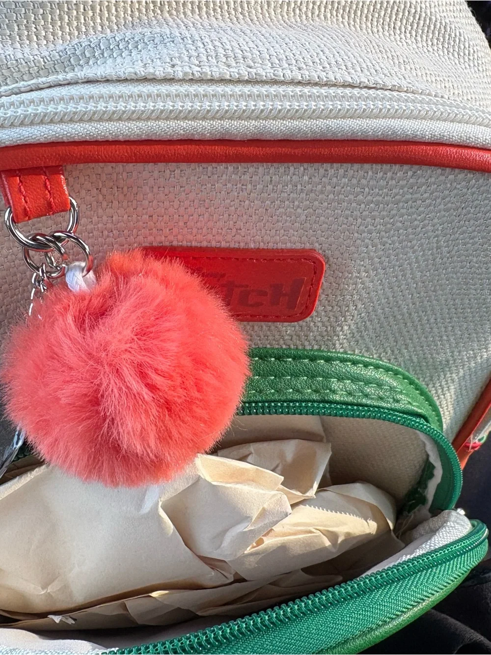 Bioworld Cream & Red Kids Stitch Fruit Mini Backpack